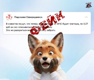 МЧС опровергло слухи о платных уведомлениях в SMS